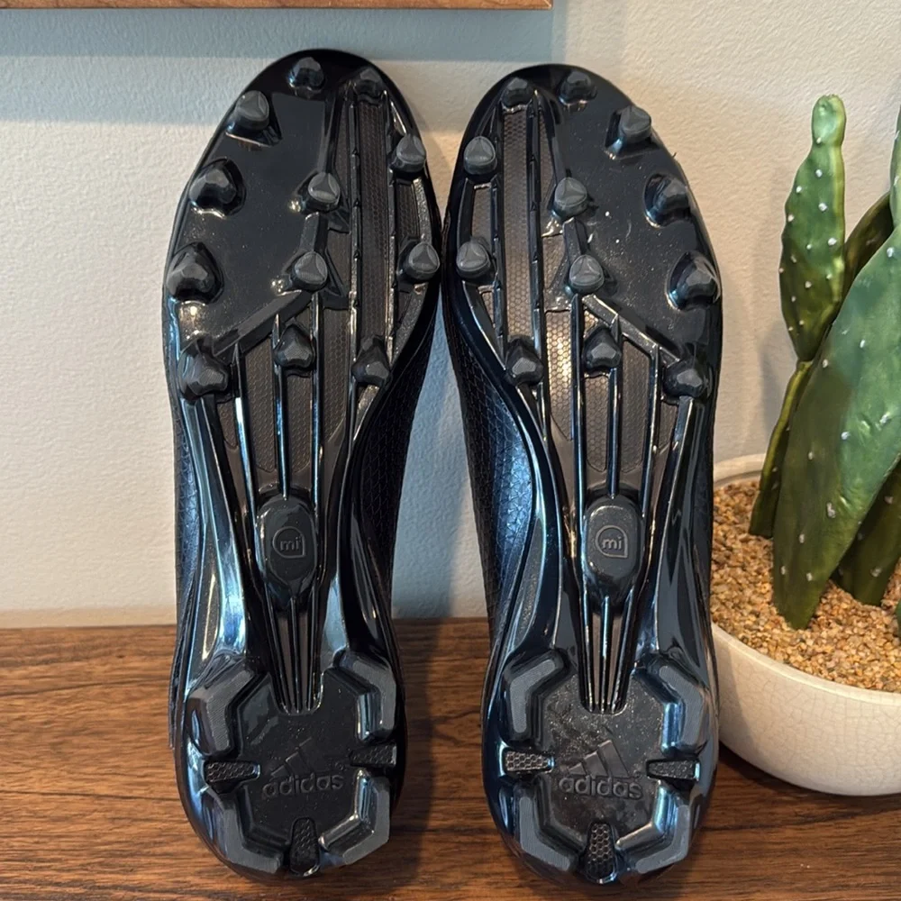 Adidas Cleats Men's Black On Black Ironskin Football Cleats Size 15 NWOB